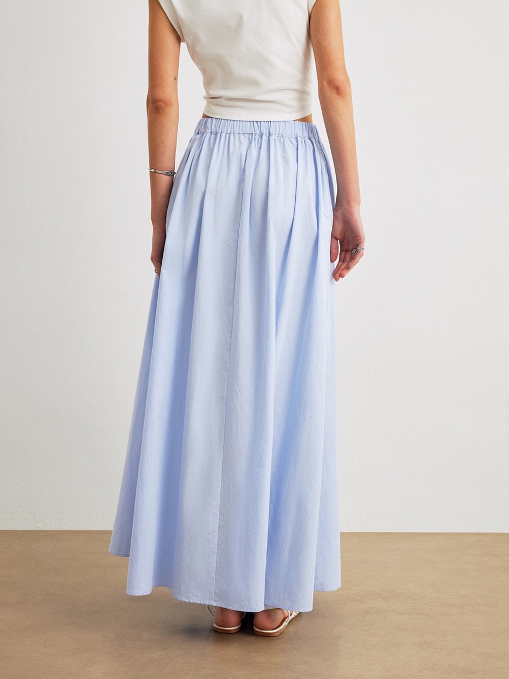 Commense Cotton A-Line Skirt With Pockets - Picture 3 of 6